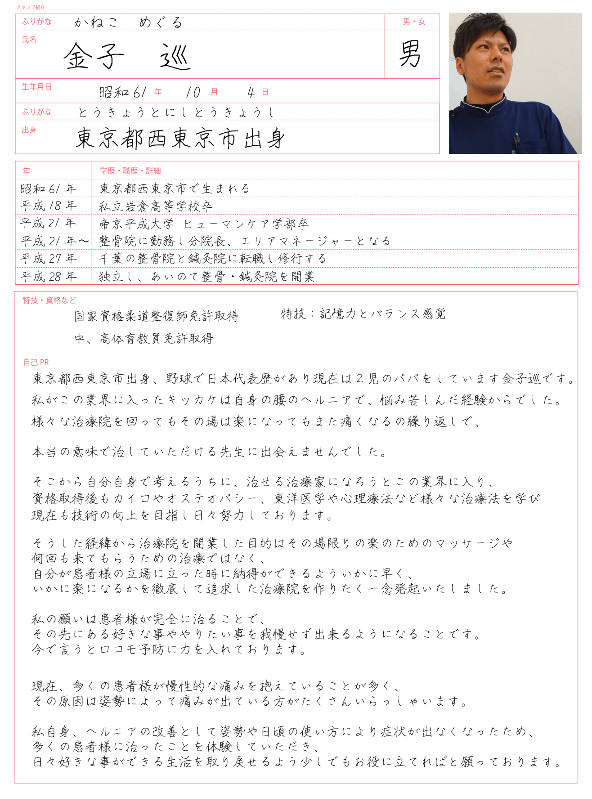 院長プロフィール